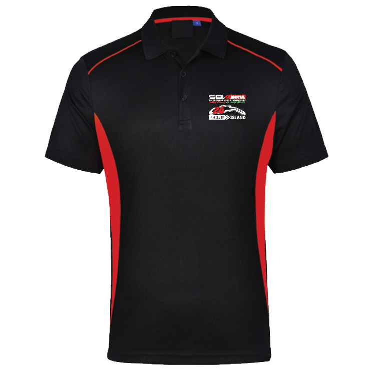 2024 Mens Panel Polo [blk/red]