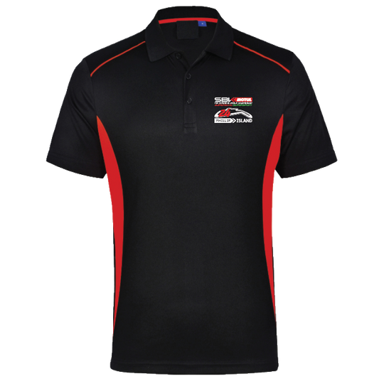 2024 Mens Panel Polo [blk/red]
